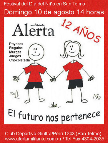 Dia del Niño en San Telmo. Alerta Militante
